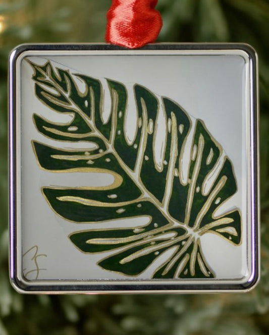 Split Leaf Philo Print Ornament